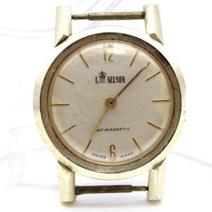 Vintage Lord Nelson Swiss Made Watch Unisex Gold Tone Stainless Steel 80's